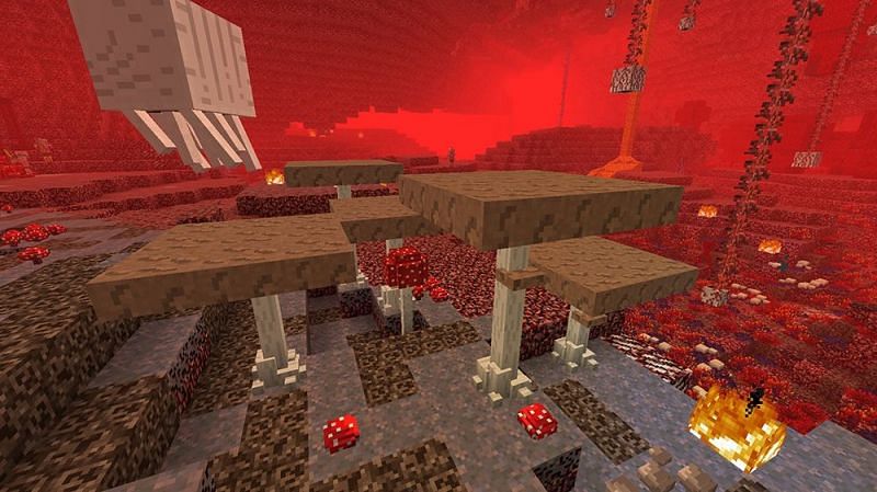 Mushrooms mod for the Nether (Image via mods-Minecraft)