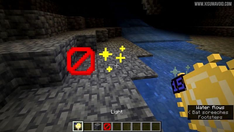 Minecraft players can change the light block&#039;s level from 0-15 (Image via Xisumavoid)