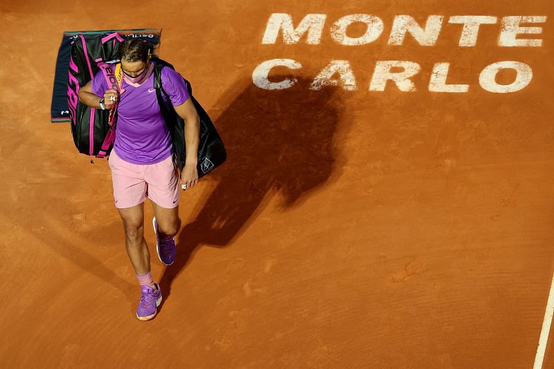 Rafael Nadal after his loss to Andrey Rublev at the Monte Carlo Masters