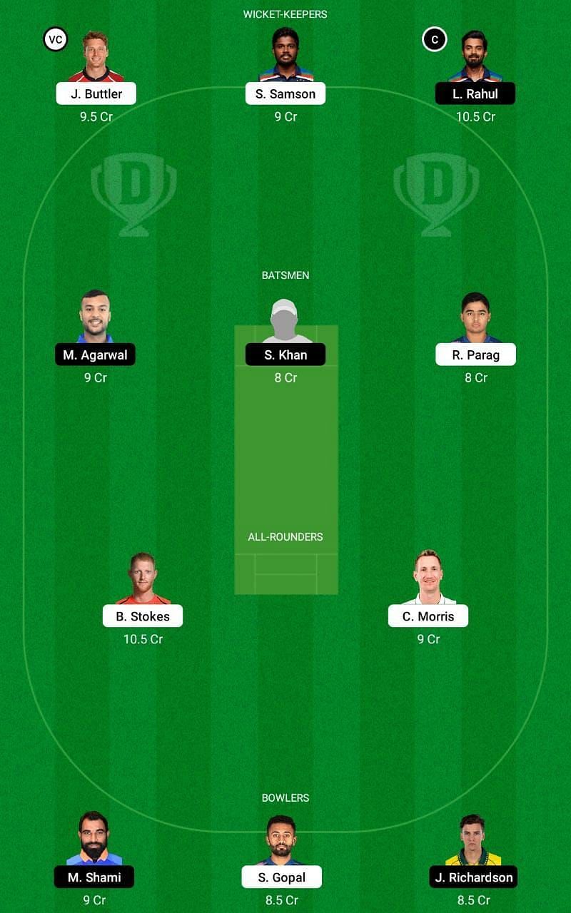 RR vs PBKS IPL 2021 Dream11 Tips