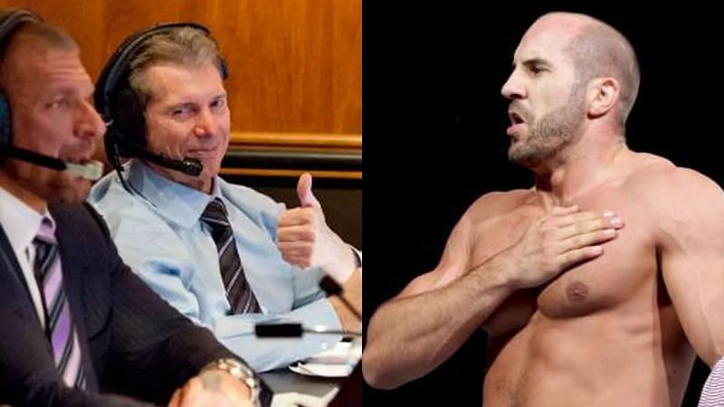 Triple H, Vince McMahon, and Cesaro.