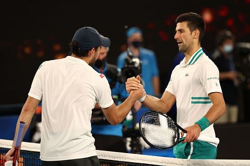 Novak Djokovic and Aslan Karatsev will meet in a semifinal, again