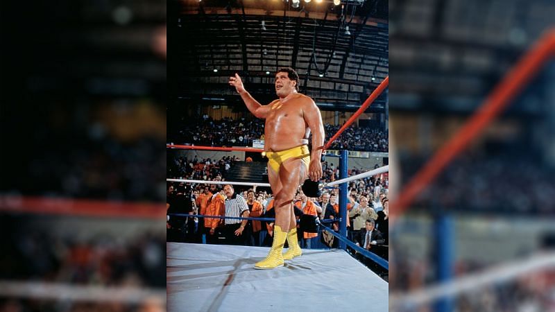 Andre The Giant won the WWE vs NFL battle royal at WrestleMania 2 (Credit = WWE Network)