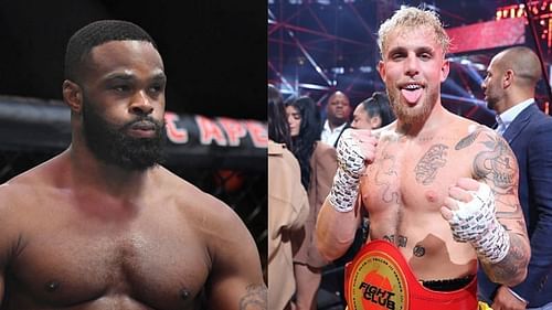 Tyron Woodley and Jake Paul