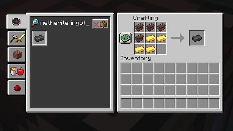 Netherite ingots are needed to create Netherite armor (Image via Minecraft)