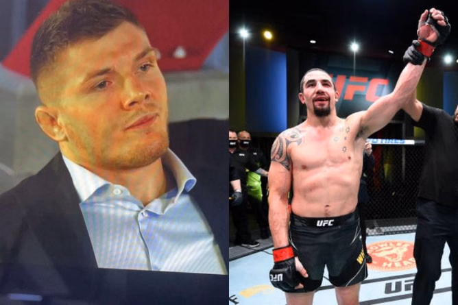 Marvin Vettori got roasted on Twitter for sitting cageside for a Robert Whittaker masterclass at UFC Vegas 24