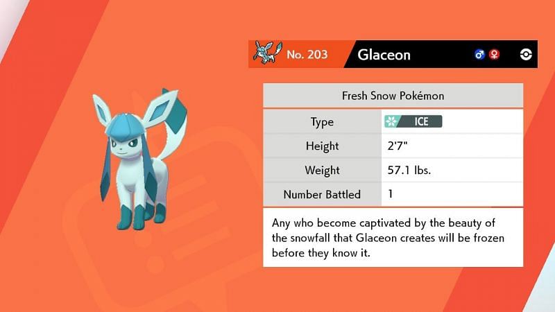 Glaceon  Pokédex