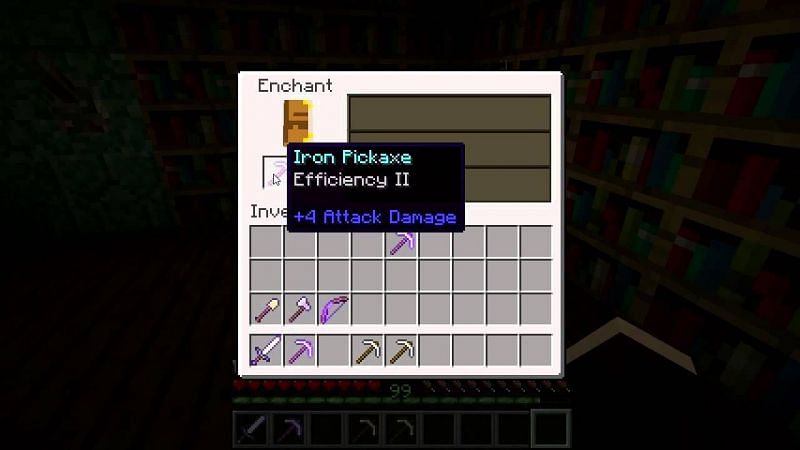 The Efficiency enchantment (Image via Minecraft Fandom)