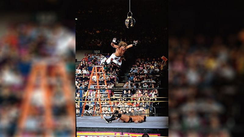 Shawn Michaels and Razor Ramon faced off in a historic ladder match at WrestleMania X (Credit = WWE Network)