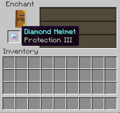 Your helmet has been enchanted. Now simply drag it to your inventory.