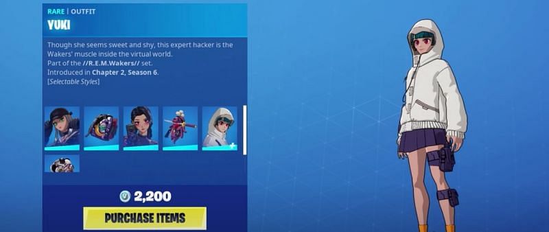 Yuki, Featrued in Fortnite Cyber Infiltration Pack {Image via Epic Games}