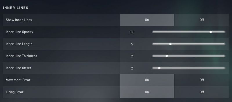 valorant pro crosshairs settings