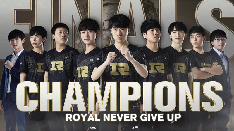 RNG are the League of Legends LPL Spring 2021 Champions (Image via LPL)
