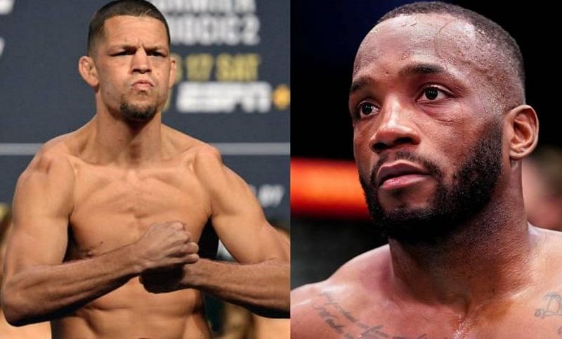 Nate Diaz (left); Leon Edwards (right)