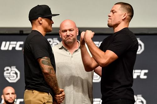 Dustin Poirier and Nate Diaz were scheduled to fight in 2018.