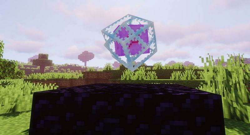 While End Crystals are only found naturally in The End, players cannot obtain them there (Image via Minecraft)