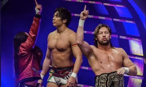 Konosuke Takeshita with Kenny Omega