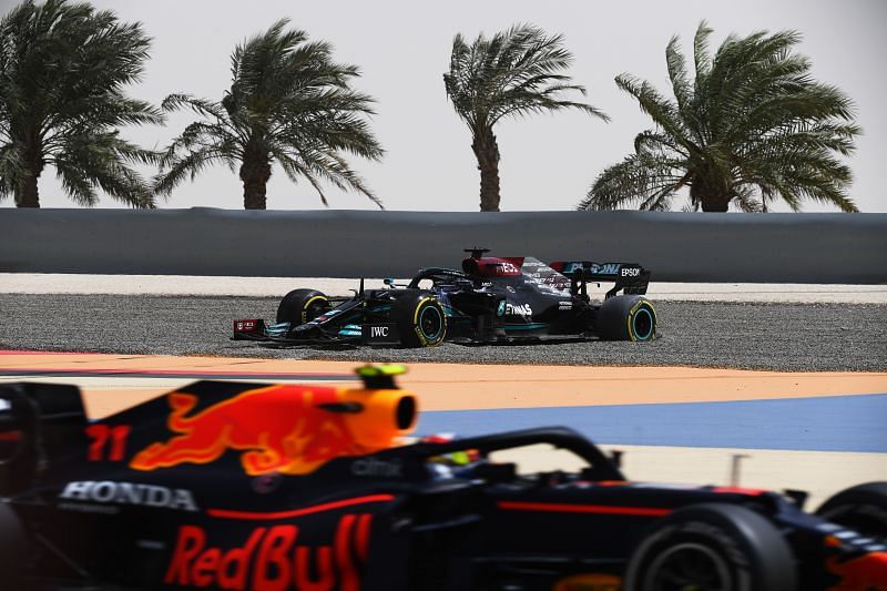 Lewis Hamilton beached his Mercedes during the pre-season test. Photo: Clive Mason/Getty Images.