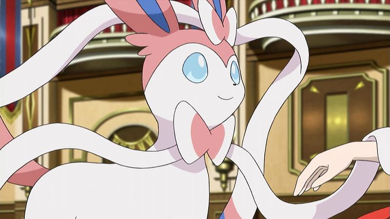 Sylveon in the anime (Image via The Pokemon Company)