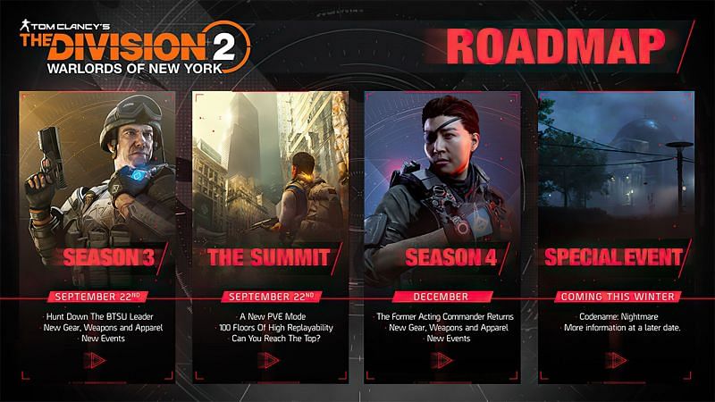 The Division 2&#039;s roadmap informs players of upcoming events and content