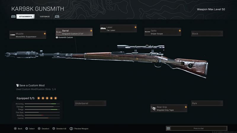 Call Of Duty Warzone Kar K Loadout Setup And Attachments Guide For