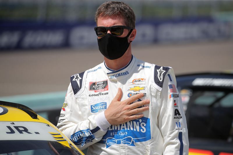 Dale Earnhardt Jr is frustrated with NASCAR over their use of rain tires? Chris Graythen. Getty Images