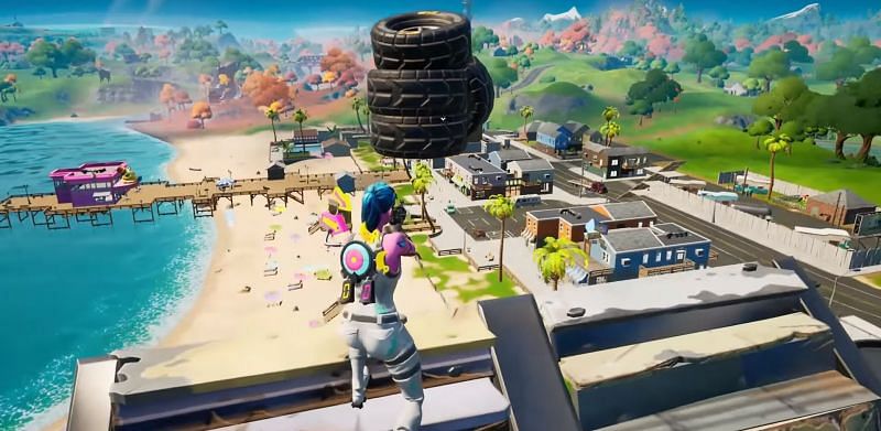 Latest Fortnite Glitch Game Breaking Fortnite Glitch Lets Players Stay In Mid Air With A Set Of Tires