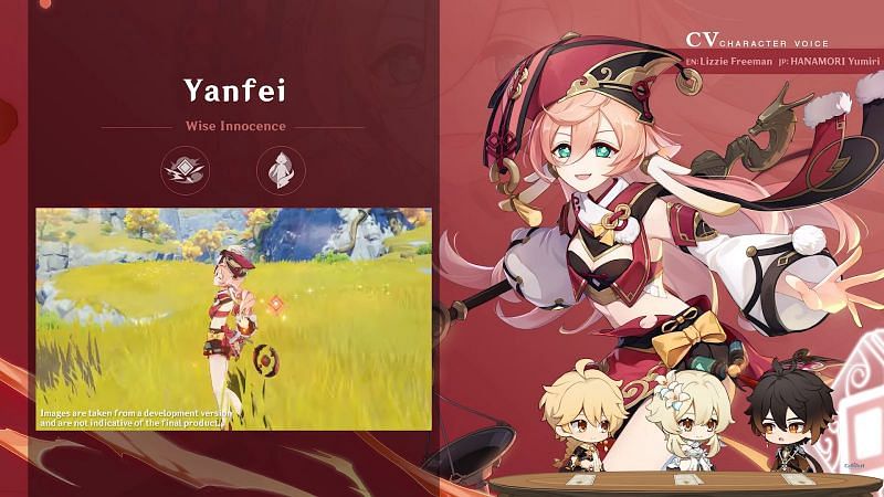 Yanfei preview (image via Genshin Impact Youtube)