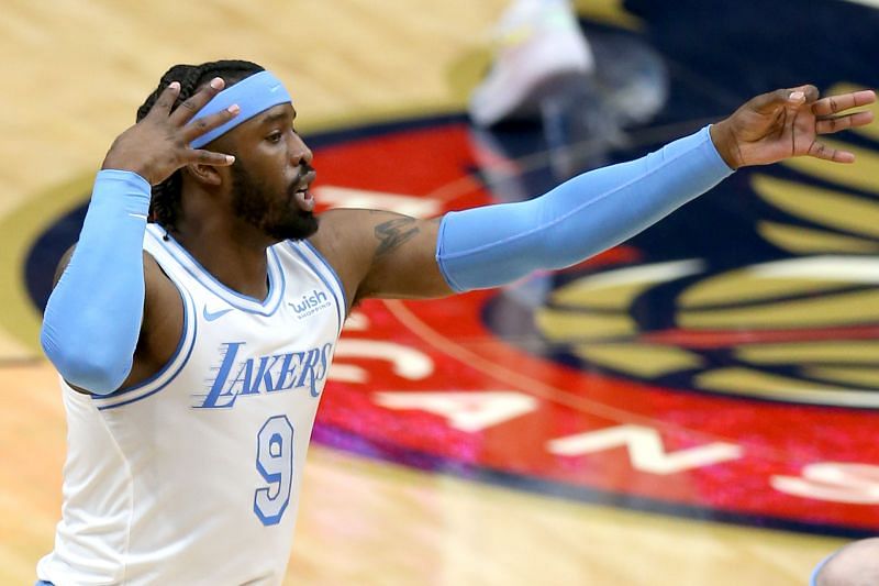 Wesley Matthews #9 reacts after scoring a three point basket.