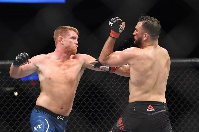 Sam Alvey loves to deploy his favorite strike - the counter-right hook.