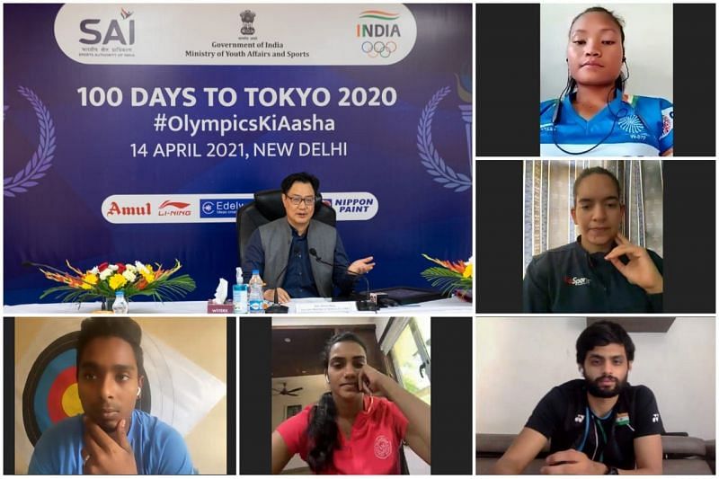 Several athletes attended the webinar to mark 100 days countdown for Tokyo Olympics. (Source: SAI)