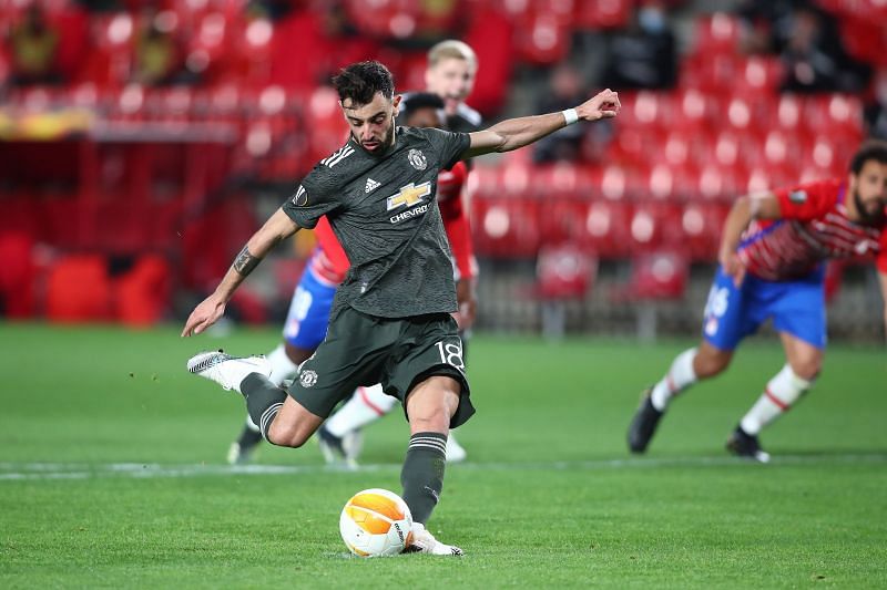 Bruno Fernandes bagged Manchester United&#039;s second goal with a late penalty