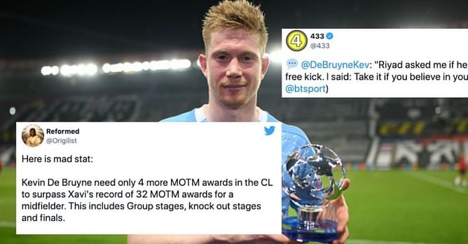 Twitter reacts as Kevin De Bruyne inspires Manchester City to 2-1 victory over PSG