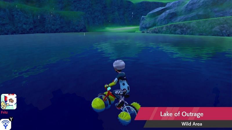 Cross the Lake of Outrage on the upgraded Rotom Bike