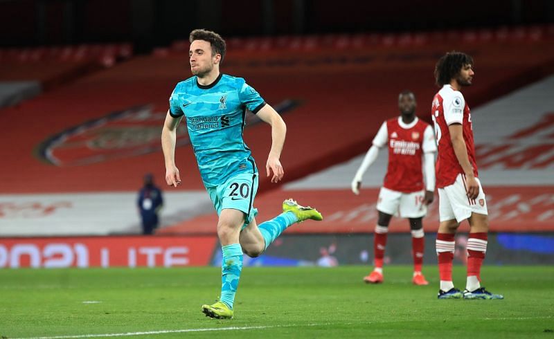Diogo Jota came off the bench to score twice as Liverpool defeated Arsenal