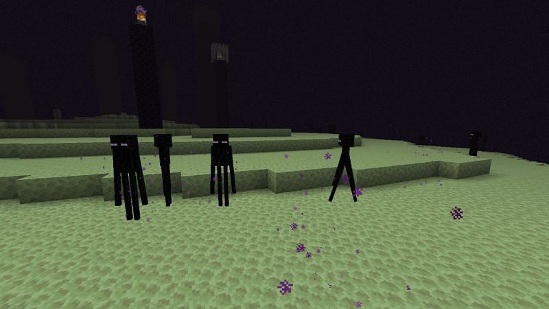 End Crystals in The End are used to heal the Ender Dragon (Image via Mojang)