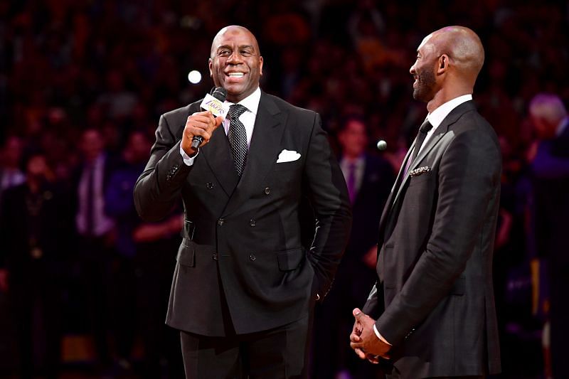 LA Lakers legends, Kobe Bryant and Magic Johnson