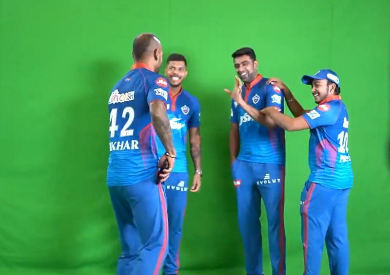 (From left to right) Shikhar Dhawan, Umesh Yadav. Ravichandran Ashwin and Prithvi Shaw. Pic: Delhi Capitals