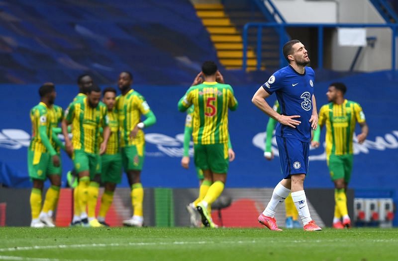 Chelsea were thrashed 5-2 by West Brom at Stamford Bridge.