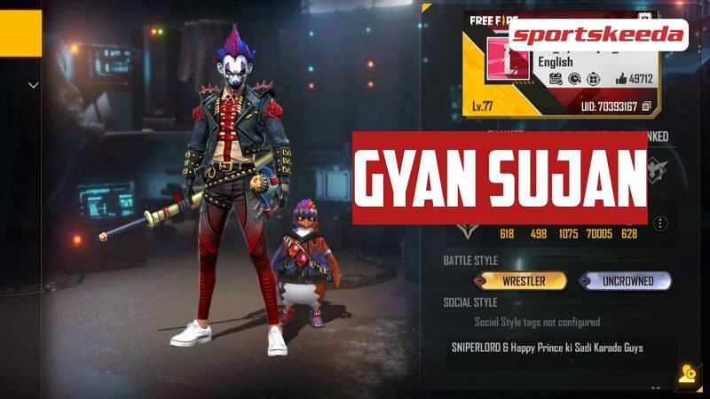 Gyan Sujan&#039;s Free Fire ID