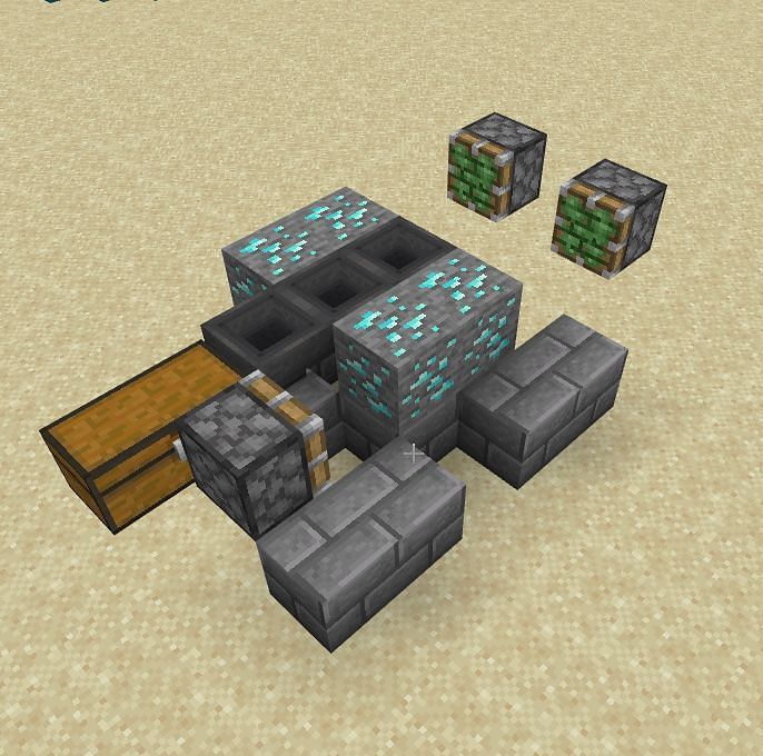 Minecraft Diy Périphérique Or Fer Diamant Mine De Diamant Assemblé