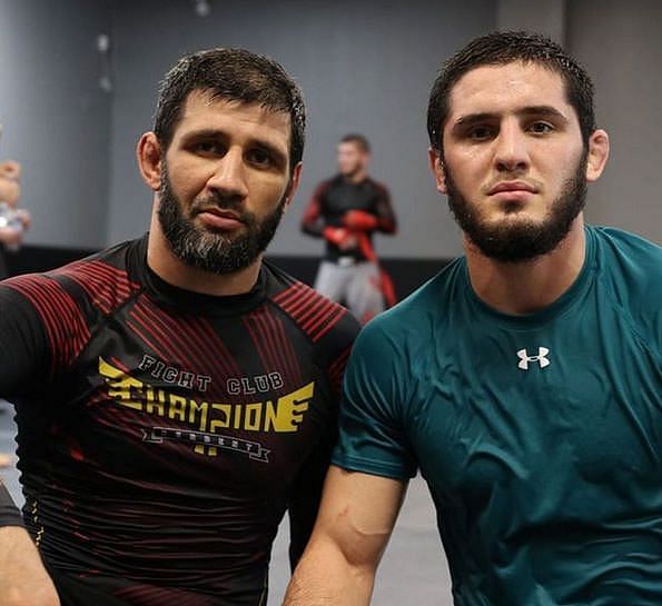 Khabib&#039;s friend Asadulla Emiragaev with Islam Makhachev