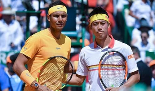 Rafael Nadal and Kei Nishikori