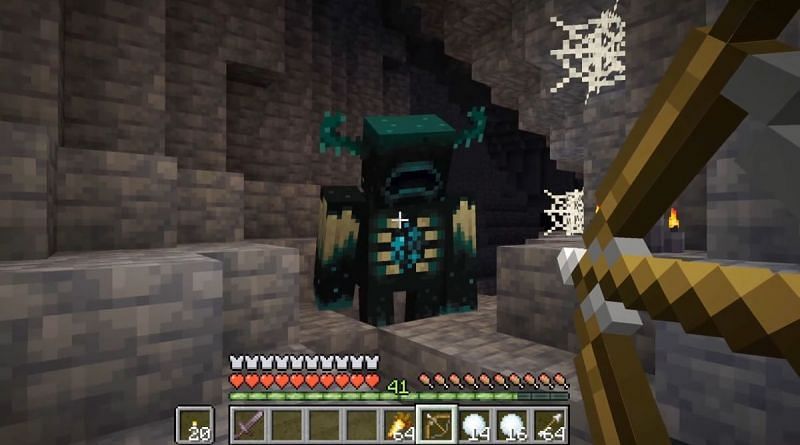Warden spotted in Minecraft (Image via pcgamer)