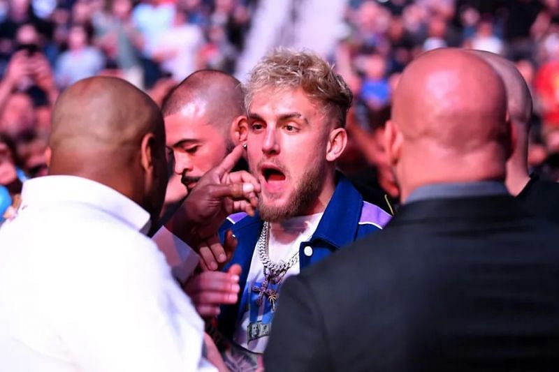 Jake Paul and Daniel Cormier got into an altercation at the UFC 261. (Image via Josh Hedges, Zulfa LLC)