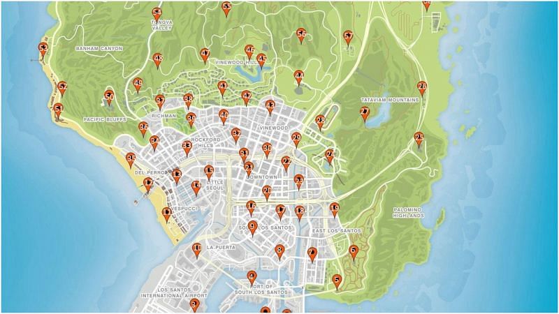 GTA 5 Stunt Jumps Locations: All 50 Stunt Jumps Map & Guide