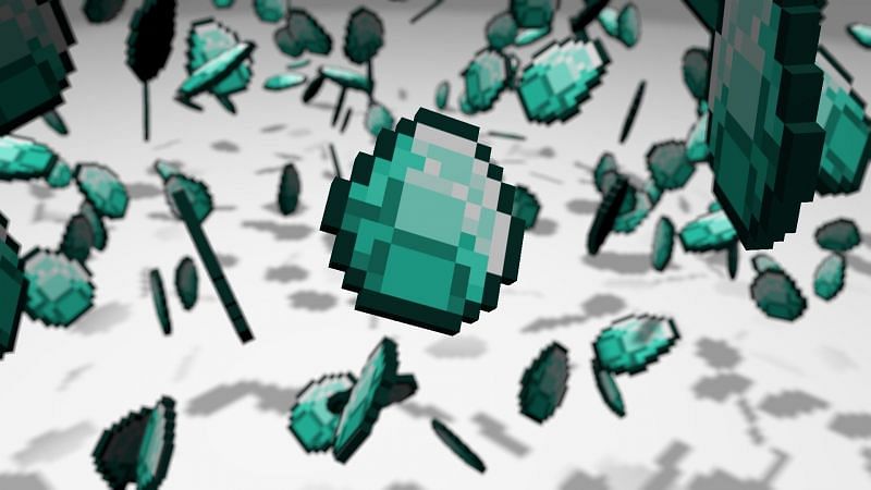 Minecraft diamonds (Image via Getwallpapers)