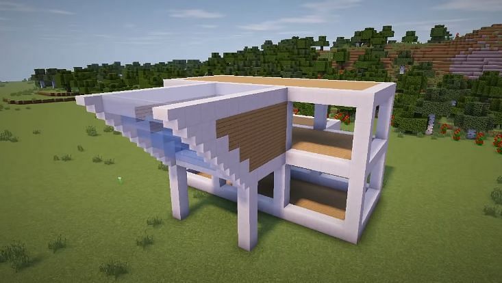 minecraft modern house tutorial step by step