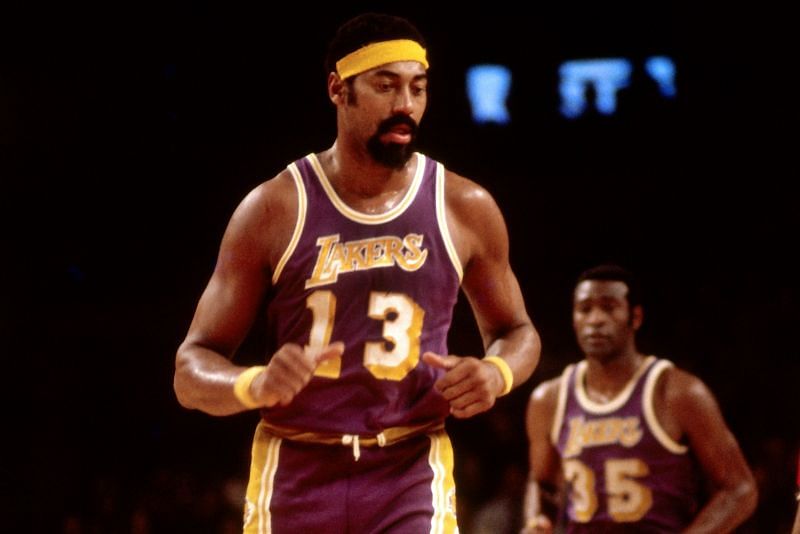 Wilt Chamberlain during his days with the LA Lakers.