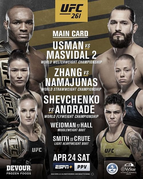 The poster for UFC 261